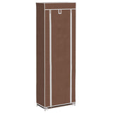 Vidaxl stofsko rack med dækning 162 x 57 x 29 cm brun