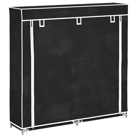 Vidaxl skoskab med dækning 115x28x110 stof sort