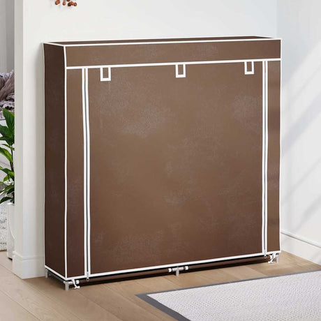 Vidaxl skoskab med dækning 115x28x110 stofbrun