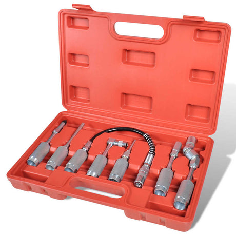 Vidaxl 7-delt smøreslangeadapter Sæt til fedtpistol