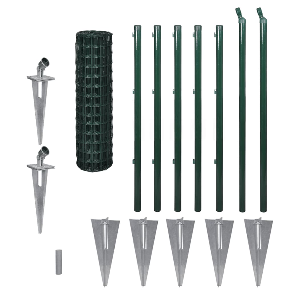 Vidaxl Euro HEK 10X1.0 M stålgrøn