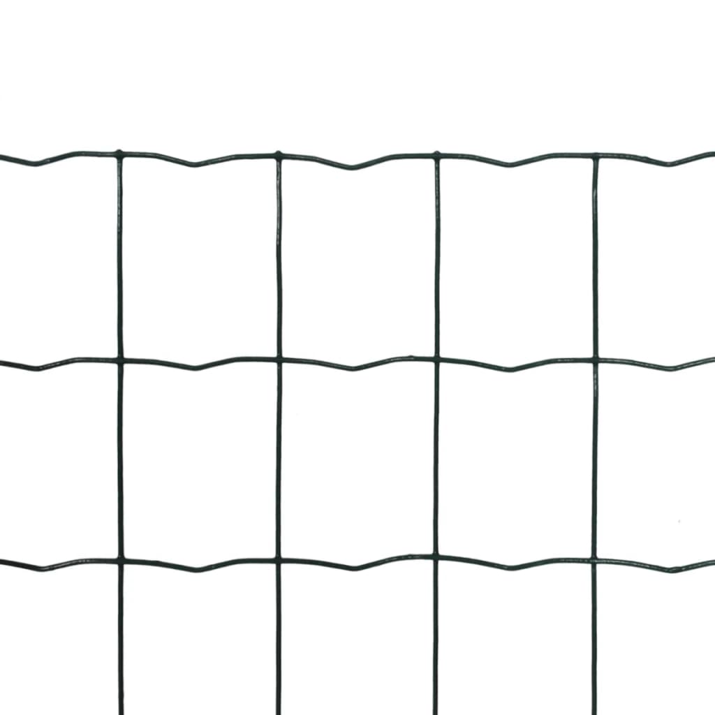 Vidaxl Euro Hek 25x1,0 m stålgrøn