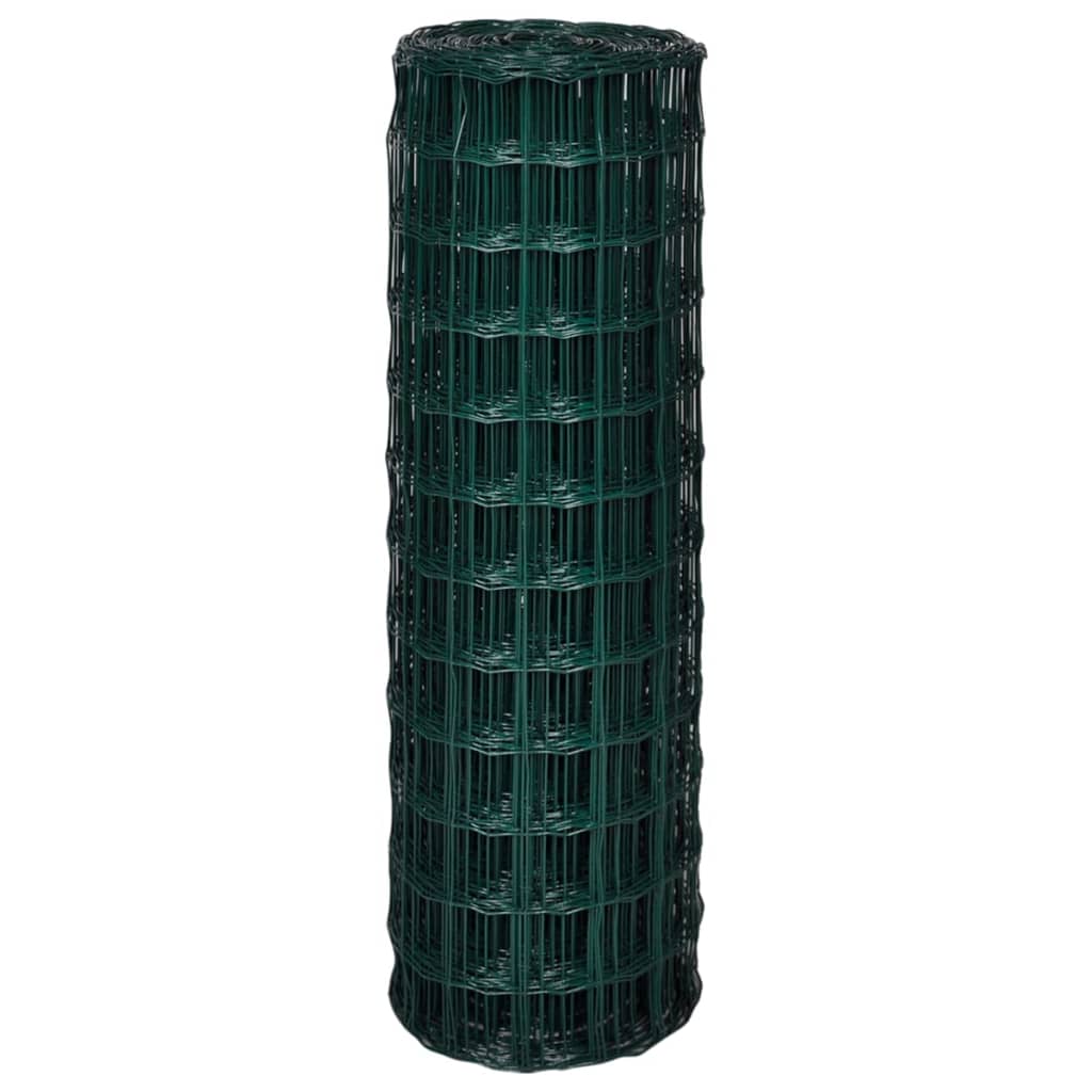 Vidaxl Euro Hek 25x1.2 M stålgrøn