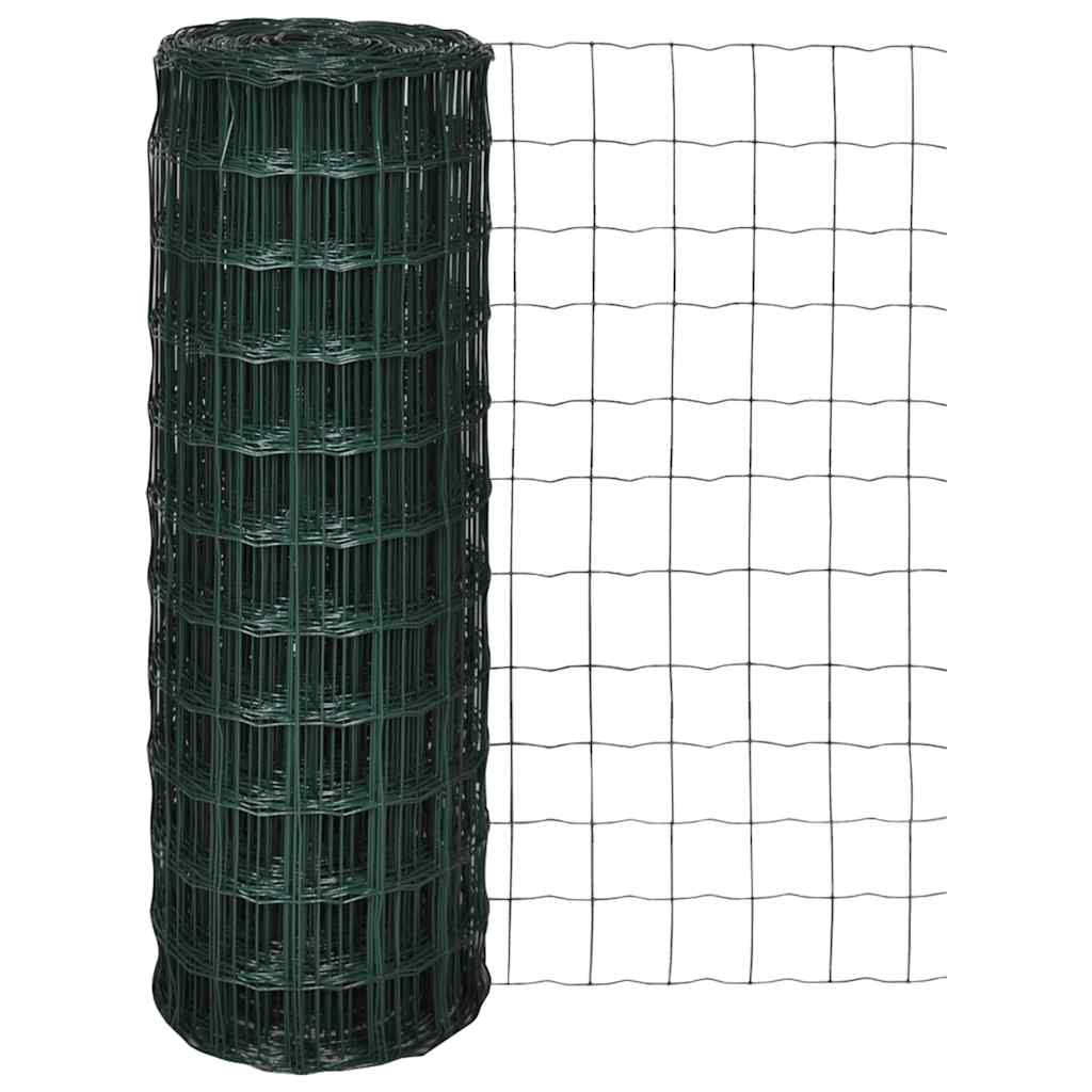 Vidaxl Euro Hek 25x1.2 M stålgrøn