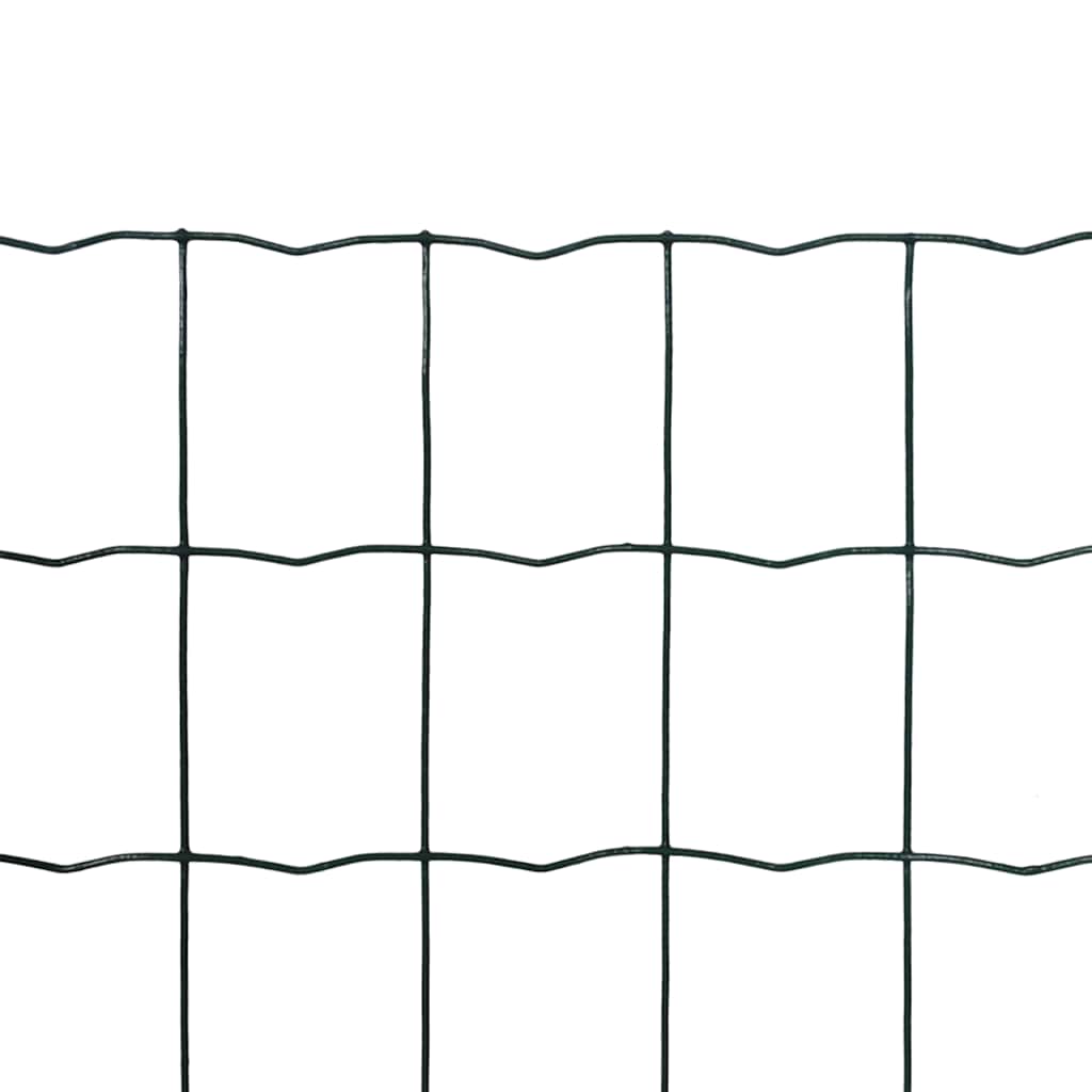 Vidaxl Euro Hek 25x1.2 M stålgrøn
