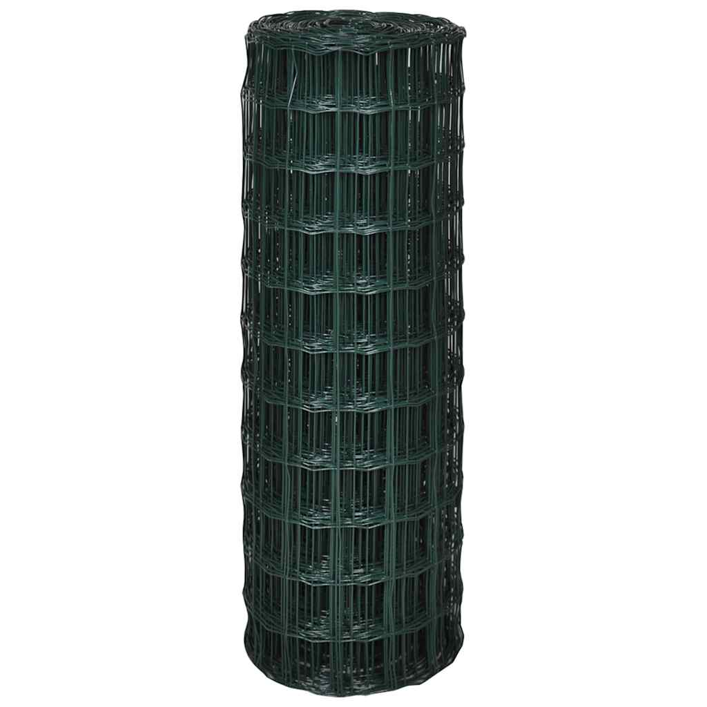 Vidaxl Euro Hek 25x1.2 M stålgrøn