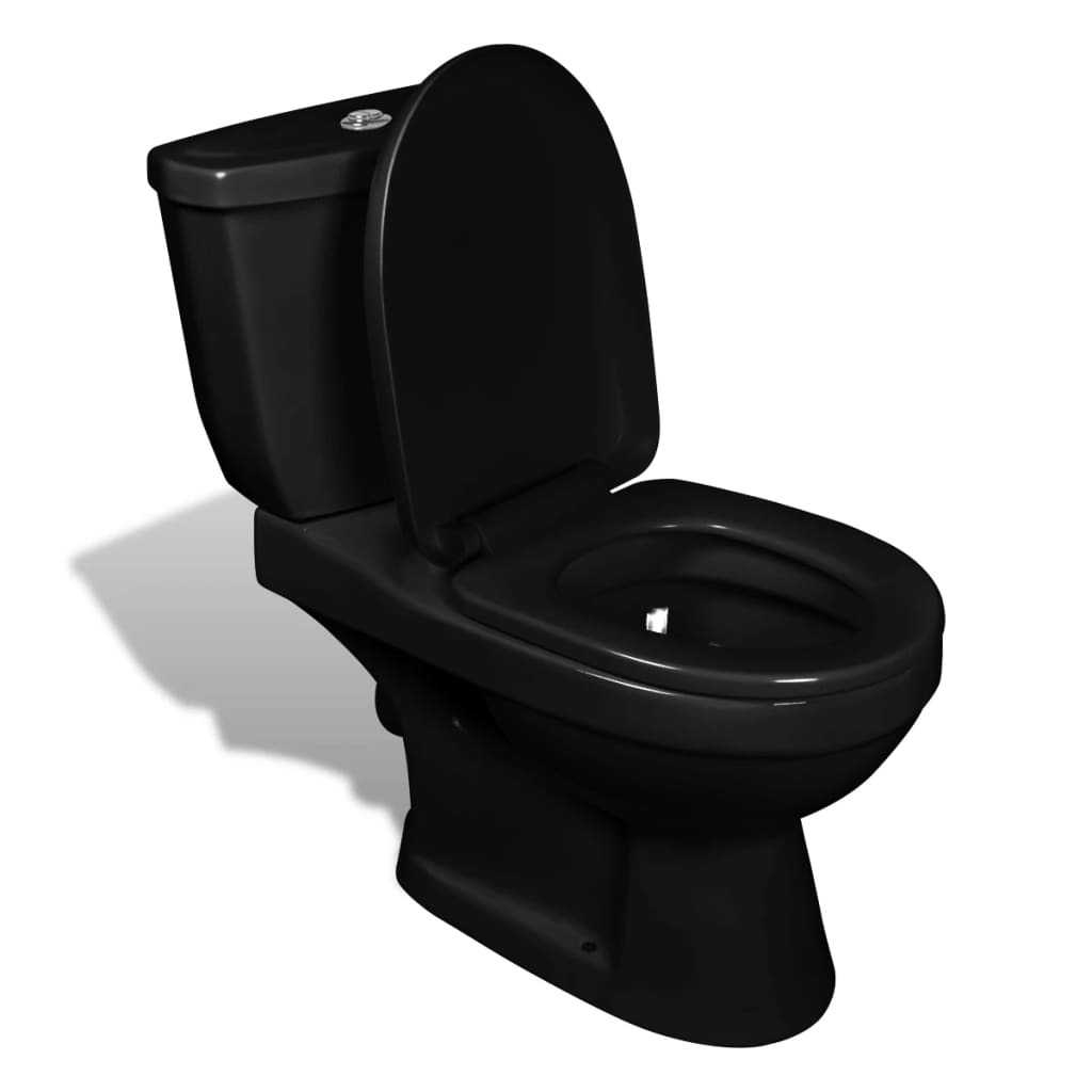 Vidaxl toilet med cistern sort