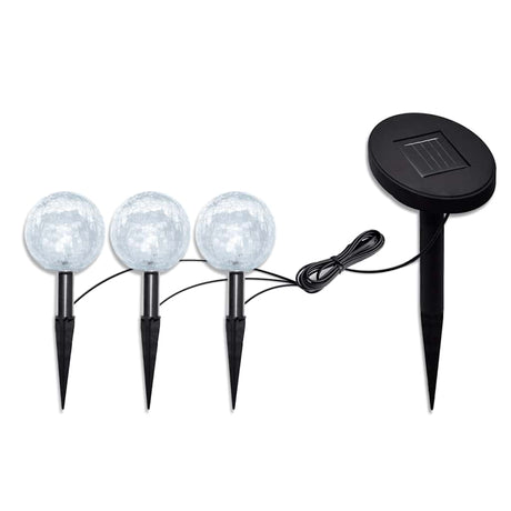 Vidaxl Solarbollampen 3. ST LED med malede ankre og solcellepanel