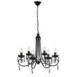 Vidaxl loft lampe lysekrone 6 lys sort