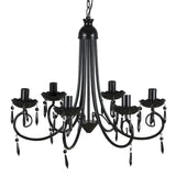 Vidaxl loft lampe lysekrone 6 lys sort