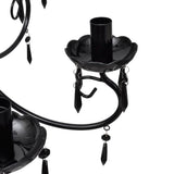 Vidaxl loft lampe lysekrone 6 lys sort