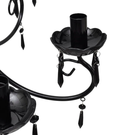 Vidaxl loft lampe lysekrone 6 lys sort