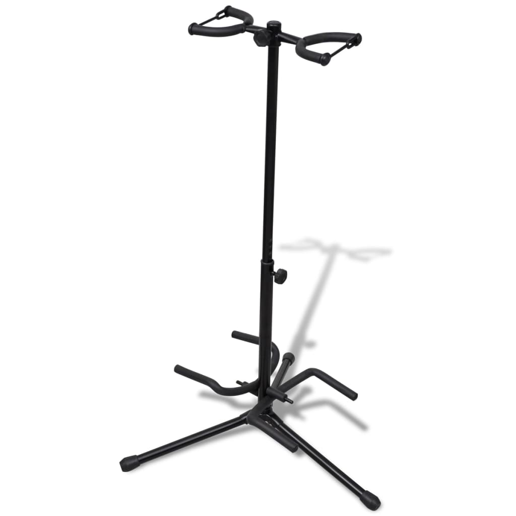 Vidaxl Guitar Stander Justerbar dobbelt