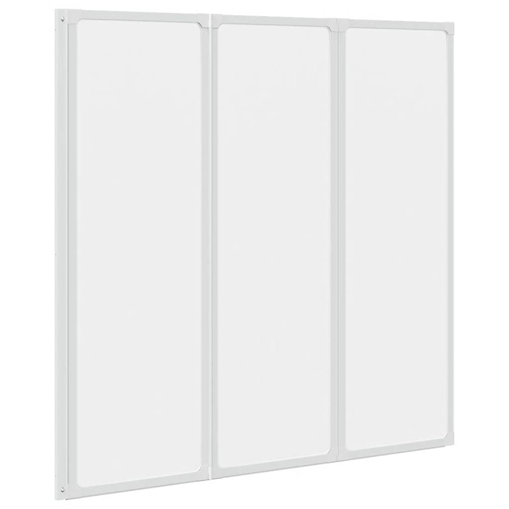 Vidaxl Bath Screen 3 Panels foldbar 117 x 120 cm