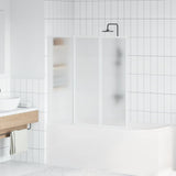 Vidaxl Bath Screen 3 Panels foldbar 117 x 120 cm