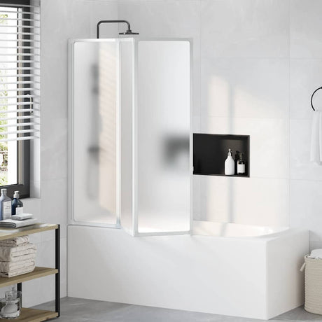 Vidaxl Bath Screen 3 Panels foldbar 141 x 132 cm