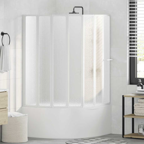 Vidaxl brusebad og badeskærm 140 x 168 cm 7 paneler med håndklædestativ