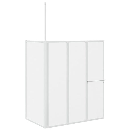 Vidaxl Bath Wall L-formede 4 paneler sammenfaldende 70x120x137 cm