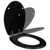 Vidaxl toilet sæde blød tæt design mdf sort sort