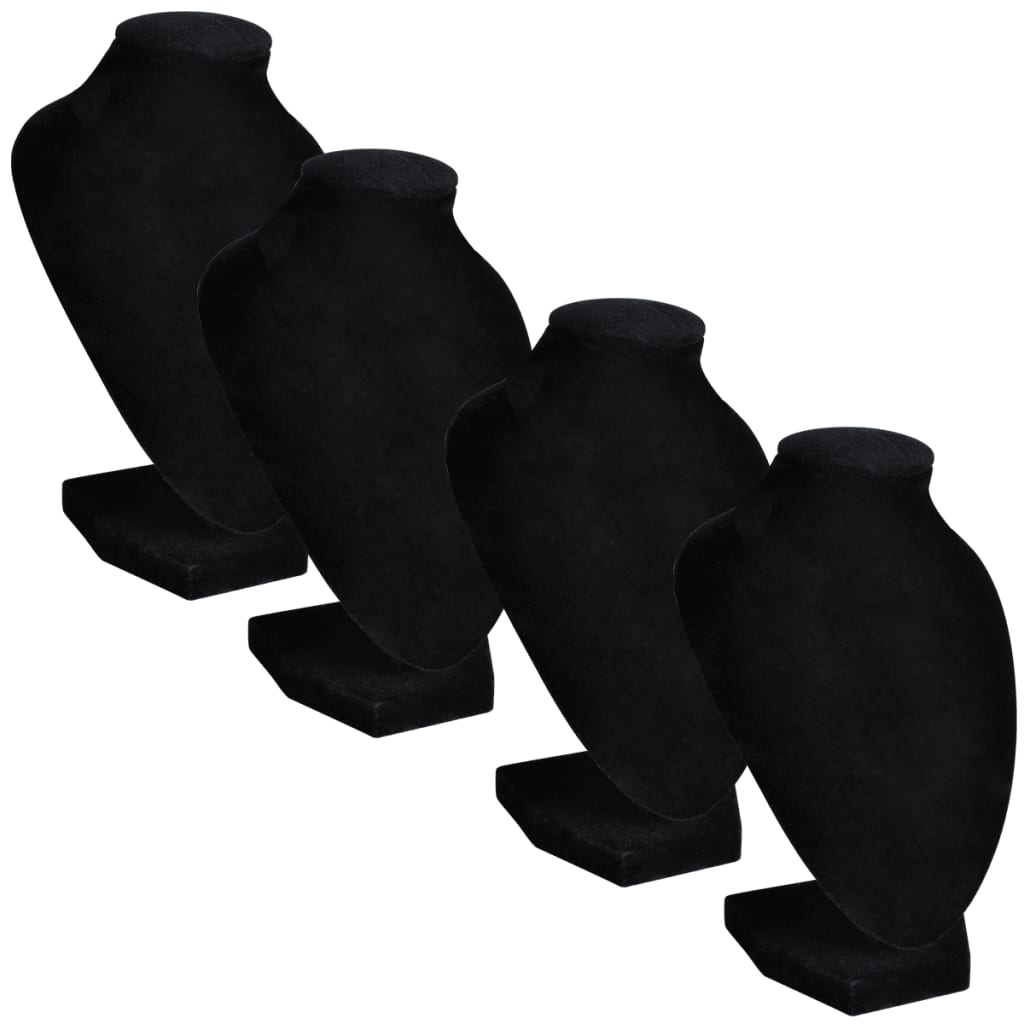 Vidaxl smykkerholder til kæde 9x8,5x15 cm sort 4 stk