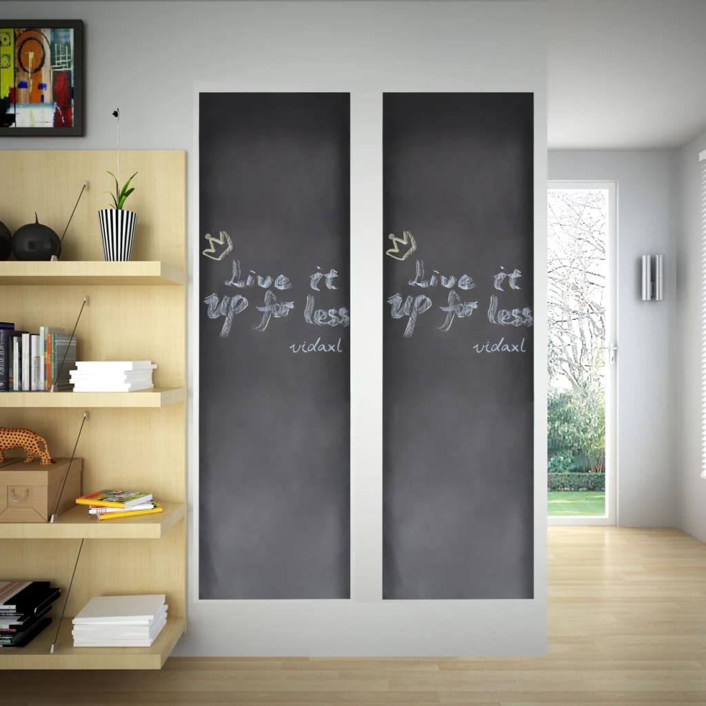 Vidaxl Wall Sticker Chalkboard 2 ruller med kridt 0,6x3 m