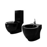Vidaxl toiletter Bidet Set Standing Ceramic Black