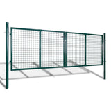 Vidaxxl havehegn med netdør og væggitter 300x75 cm