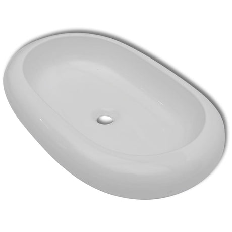 Vidaxl Luxury Ceramic Sink Oval 63 x 42 cm (hvid)