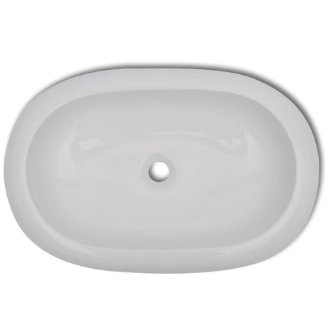 Vidaxl Luxury Ceramic Sink Oval 63 x 42 cm (hvid)