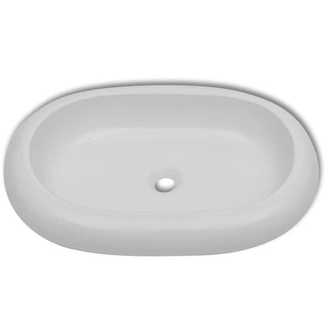 Vidaxl Luxury Ceramic Sink Oval 63 x 42 cm (hvid)
