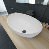 Vidaxl Washbasin Oval 40x33 cm keramisk hvid