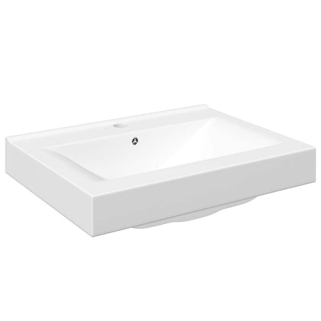 Vidaxl Washbasin med kranhul rektangulær 60x46 cm keramisk hvid