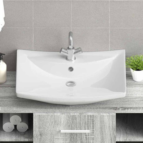 Vidaxl Washbasin med landing og kranhul rektangulær keramik