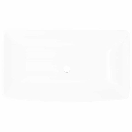 Vidaxl luksus keramisk rektangulær vask 71 x 39 cm (hvid)