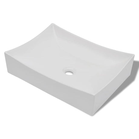 Vidaxl Ceramic Washbasin skala -formet højglans (hvid)