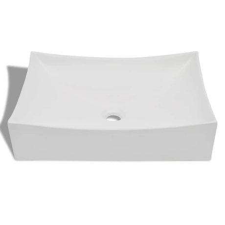 Vidaxl Ceramic Washbasin skala -formet højglans (hvid)