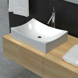 Vidaxl Ceramic Washbasin skala -formet højglans (hvid)