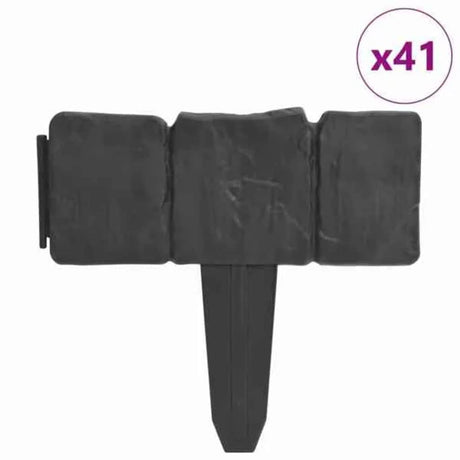 Vidaxl Gazon Edges 41 St Stone-Look 10 M Plastic