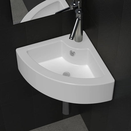 Vidaxl Washbasin med landing 45x32x12,5 cm hvid