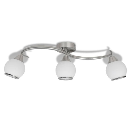 Vidaxl loft lampe glashætter + bølget jernbane til 3 x e14 pærer