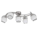 Vidaxl loftslampe med glashætter + bølget jernbane
