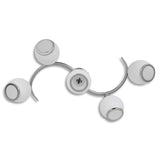 Vidaxl loftslampe med glashætter + bølget jernbane