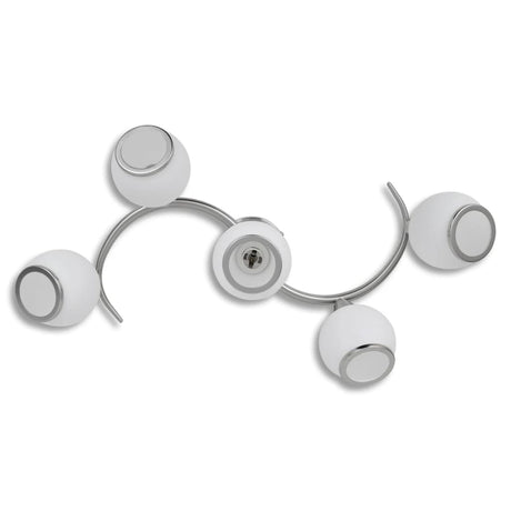 Vidaxl loftslampe med glashætter + bølget jernbane