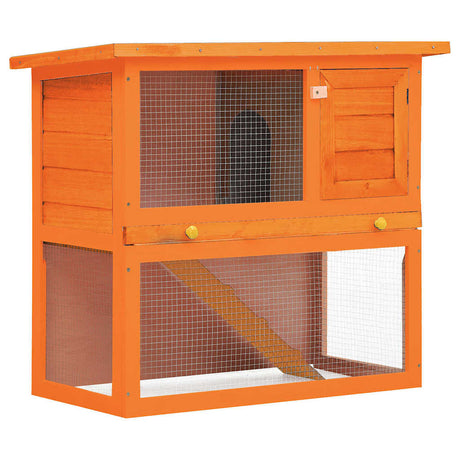 Vidaxl Rabbit Hutch til udvendig med 1 dørtræ træ