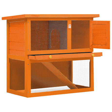 Vidaxl Rabbit Hutch til udvendig med 1 dørtræ træ