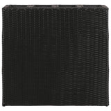 Vidaxl Planter hævet med 4 Pots Poly Rattan Black