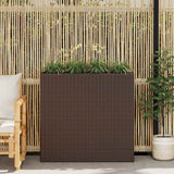 Vidaxl Planter hævet med 4 gryder Poly Rattan Brown