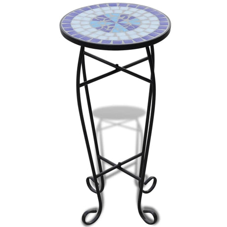 Vidaxl Bee Table Mosaic Blue and White