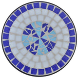 Vidaxl Bee Table Mosaic Blue and White