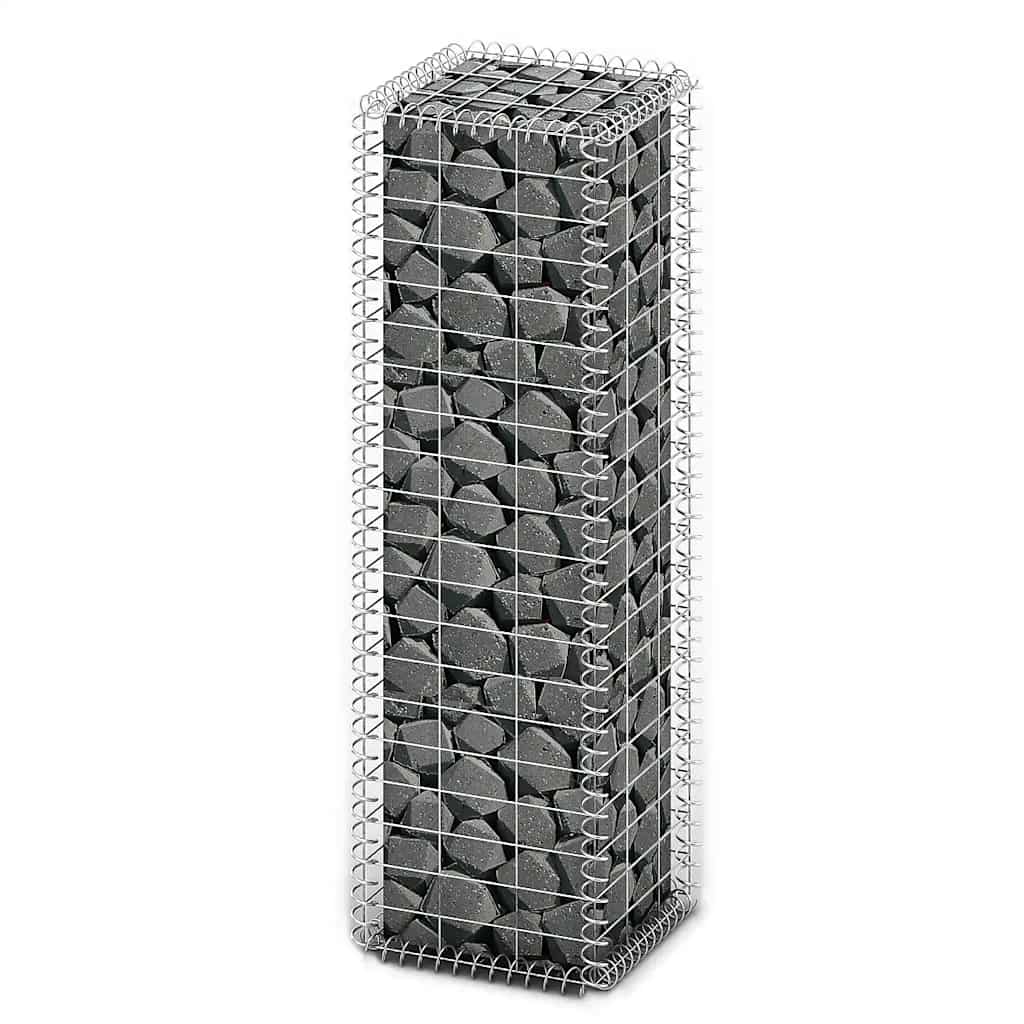 Vidaxl Schans kurv med låg 100x30x30 cm galvaniseret ledning